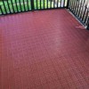 Patio outdoor tiles installed over wood deck thumbnail
