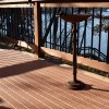 Close up of the Tan Patio and Deck Tile on a wood deck