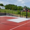 HomeCourt Sport Floor Tiles red and gray basketball court