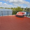 terra cotta pvc patio tiles in rooftop deck overlooking water 