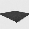 Angle of full tile of PaviGym Extreme SS Gym Rubber Floor Tiles 22 mm x 39.37x39.37 Inches in super black