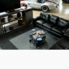 Coin Top Floor Tile Black or Dark Gray 5 mm 8 tiles garage waiting room.