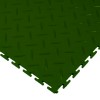 green diamond plate garage tile top corner