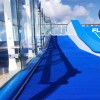 Heronwalk Wet Area Matting Roll 4x40 Ft. Ocean Blue in walkway
