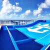 Heronwalk Wet Area Matting Roll 4x40 Ft. in Ocean Blue by wave pool