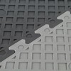 Leather PVC Floor Tile Colors Grays Interlocking