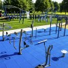 Blue Sky Playground Interlocking Tile 3.25 in Colors fitness outdoor blue