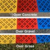 Ergo Matta Perforated Outdoor Tile Over Grass, Gravel and Concrete