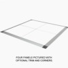 Portable Dance Floor 3x3 Ft Seamless Solid Color Vinyl Cam Lock White