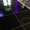 Portable Dance Floor 3x3 Ft Seamless Solid Color Cam Lock 1/2 Inch Black Close up