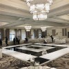 Portable Dance Floor 3x3 Ft Seamless Solid Color Cam Lock 1/2 Inch Full View of Black and White Panels