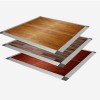 Portable Dance Floor 3x3 Ft Wood Grain Vinyl Cam Lock stack