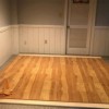 small basketball court floor made with interlocking tiles in home 