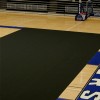 GymPro EcoRoll Carpet Floor Cover 6 Ft. Wide Per SF dark gray rolls on gym floor