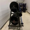 End view of GymPro EcoRoll Carpet EZ-Roll Storage Rack 7,200 SF Capacity