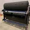 GymPro EcoRoll Carpet EZ-Roll Storage Rack 7,200 SF Capacity with two carpet rolls and hook tape