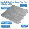 RaceDeck CircleTrac Garage Floor Tiles 1/2 Inch x 1x1 Ft. infographic