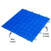 Full Tile in royal blue of RaceDeck CircleTrac Garage Floor Tiles 1/2 Inch x 1x1 Ft.