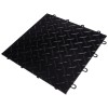 Full tile in black RaceDeck Diamond Garage Floor Tile 1/2 Inch x 1x1 Ft.