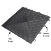 RaceDeck Diamond Garage Floor Tile 1/2 Inch x 1x1 Ft. graphite fill tile