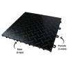 RaceDeck Diamond TuffShield Garage Floor Tile 1/2 Inch x 1x1 Ft. black full tile