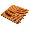RaceDeck Free-Flow Garage Floor Tile 1/2 Inch x 1x1 Ft. Neon Orange full tile