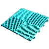 RaceDeck Free-Flow Garage Floor Tile 1/2 Inch x 1x1 Ft. Neon Teal full tile