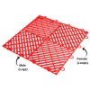 RaceDeck Free-Flow Garage Floor Tile 1/2 Inch x 1x1 Ft. full tile in red
