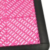 RaceDeck Garage Tile Border Corner Edges 1/2 Inch x 1.75x12 Inches black borders with Free-Flow Neon Pink tile
