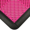 RaceDeck Garage Tile Border Corner Edges 1/2 Inch x 1.75x12 Inches in Neon Pink with black edges