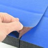 smooth vinyl blue tape on blue mat corner peel