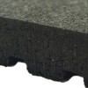 Action Sport Rubber Gym Tile Black 1 Inch x 2x2 Ft. edge view
