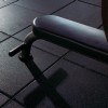 Action Sport Rubber Gym Tile 10% Color 1 Inch x 2x2 Ft. in blue with bench
