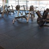 Blue Action Sport Rubber Gym Tile 10% Color 1 Inch x 2x2 Ft. in weight room