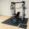 Home Gym Install Interlocking Rubber Tile 23x23 Inch x 8 mm 10% Premium Color Eureka