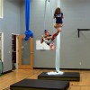 Aerial Silk Crash Mats with two Girls