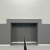 Safety CourtQuiet Impact Wall Pad 2 Inch x 3x6 Ft. Z Clip Gray Stone home gym with in wall cut out