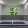 Safety CourtQuiet Impact Wall Pad 2 Inch x 3x6 Ft. Lip TB Gray Stone home court install