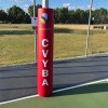 Safety Pole Pad 6 ft x 3 inch Foam for 6 inch Diameter Pole red with custom graphics