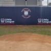 Safety Outdoor Stadium Pad 2 Inch blue with logos