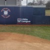 Safety Outdoor Stadium Chain Link Fence Pad 2 Inch install with graphics