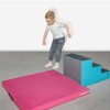 Boy Jumping on Safety Landing Mat Non-Folding 8 inch x 4x6 Ft. in Pink