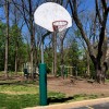 Safety Pole Pad 6 ft x 3 inch Foam for 6 inch Diameter Pole Forest Green on Basketball Hoop Pole