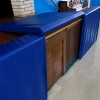 Royal Blue Safety Stage Pads - Hook and Loop Top Return 12-24 Inch W x 48 Inch ID over storage door