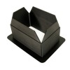 Safety Wall Pad Cutout 6x6 Inch back view of black cutout