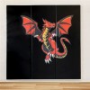 Safety Wall Pad 2x4 Ft x 2 inch WB Z-Clip ASTM with Red Dragon Logo