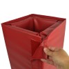 Safety Pilaster Wrap red hook and loop view