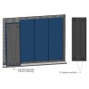 Safety Outdoor Stadium Chain Link Fence Pad 2 Inch x 4x4 Ft diagram