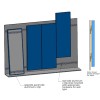 Safety Outdoor Stadium Pad 2 Inch x 4x5 Ft. Z Clip diagram