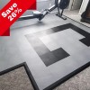 Staylock Tiles For Home Gym With Orange Peel Texture - Gray and Black